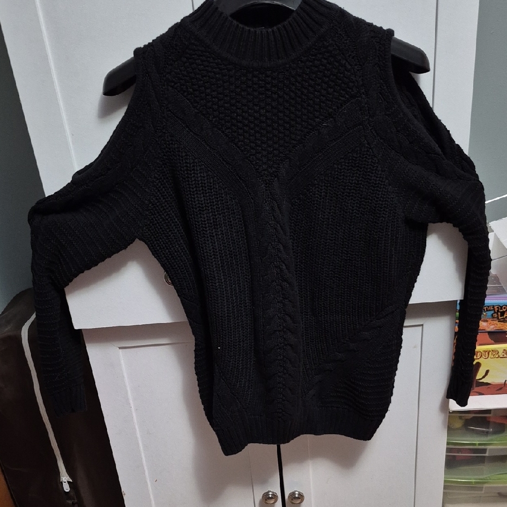 H&M Black Off-the-Shoulder Sweater